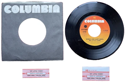 Simon And Garfunkel– My Little Town   Rag Doll:  (2) Jukebox Strips:  FREE SHIP - Image 1 of 4