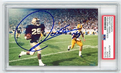 Raghib ROCKET ISMAIL Signed Photo -NOTRE DAME Fighting Irish -NCAA Football -PSA - Image 1 of 2