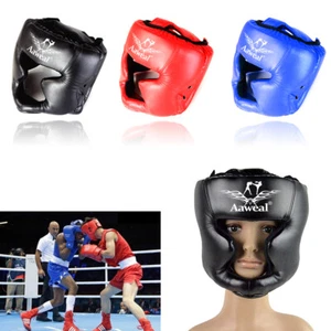 Adults Kids Head Guard Helmet MMA Boxing Martial Arts Kick Training Head gear - Picture 1 of 15