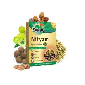 50 Zandu Nityam Herbal Ayurveda Tablets Gas,Flatulence, Constipation 5 Pack - Picture 1 of 9
