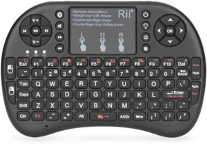 Rii 2.4GHz Mini Wireless Keyboard with Touchpad&QWERTY Keyboard, Backlit Portabl - Picture 1 of 6