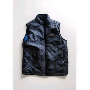 Buffalo David Bitton Camo Gray & Blue Reversible Vest Youth Large 12/14 - Picture 1 of 11