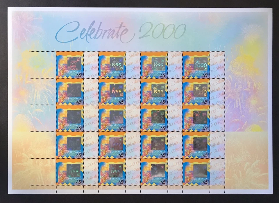 AUSTRALIA CELEBRA 2000 HOLOGRAMA SELLO HOJA MNH FUEGOS ARTIFICIALES HOLOGRÁFICOS Foto 1 de 1