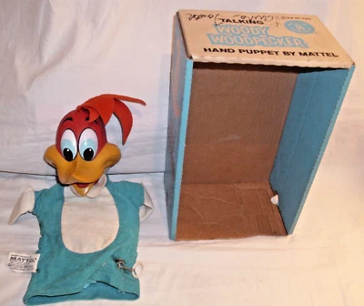 MATTEL WOODY WOODPECKER PUPPET TALKING PULL STRING TOY 1963 BOXED - Image 1 of 4