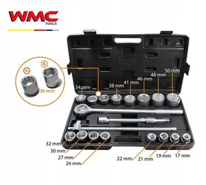 Coffret 3/4'' clé à cliquet douilles 6 pans 17 à 50 mm POIDS LOURD CAM - Picture 1 of 4