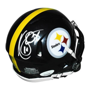 Kordell Stewart Signed Pittsburgh Steelers Speed Mini Replica Black Football Hel - Picture 1 of 4