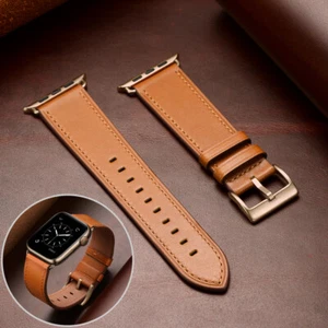 Rindsleder Armband Armband für Apple Watch 11 10 9 8 7 6 45/42/46/49 mm Ultra 3 2 - Bild 1 von 36