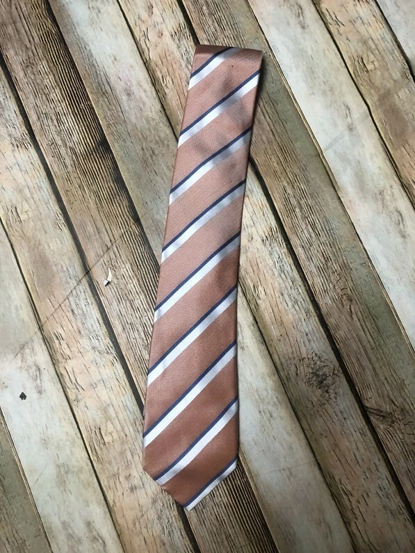 Corbata de cuello formal informal condesa Mara Lucerna a rayas diagonal naranja azul para hombre Foto 1 de 1