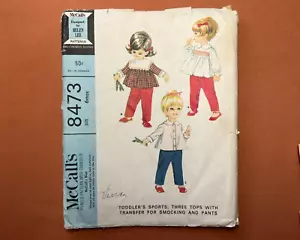 Tres tops y pantalones McCall's Pattern 8473 para niños pequeños talla 6 Mos. Corte Completo - Imagen 1 de 4