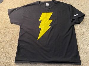 Vintage Shazam T-Shirt DC Comics Graffiti Rare Black Shirt Hanes Tag Size XL
