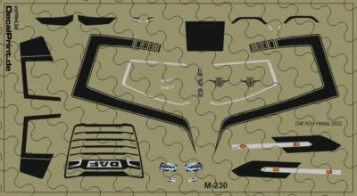 Decals 1 Satz  Daf XG+ Dekor  Nr.  M-230 - 1:87 /DL118 - Bild 1 von 4