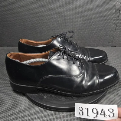 Bostonian Classics Shoes Mens Size 13 Black Leather Oxford Cap Toe Dress Lace Up - Image 1 of 4