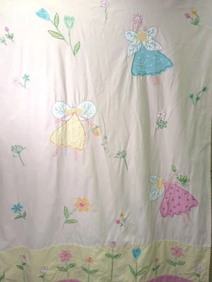 Cortina de Ducha Vintage Niña Baño Rosa Hada Flor Empresa Tienda Niños Foto 1 de 4