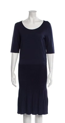 Vestido para mujer Armani Collezioni azul cuello redondo longitud midi talla: US10, IT46 Foto 1 de 3