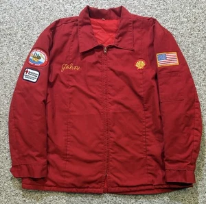 Vtg 70’s Men’s Shell Gasoline Serviceman Talon Zip Workwear Jacket. Size XXL. - Picture 1 of 7
