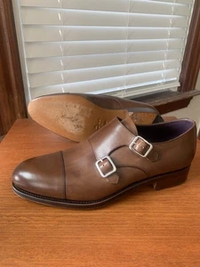 WORN 1x | CARMINA 6.5UK 7.5 US BROWN VEGANO DOUBLE MONK STRAP DRESS SHOES - Picture 1 of 24