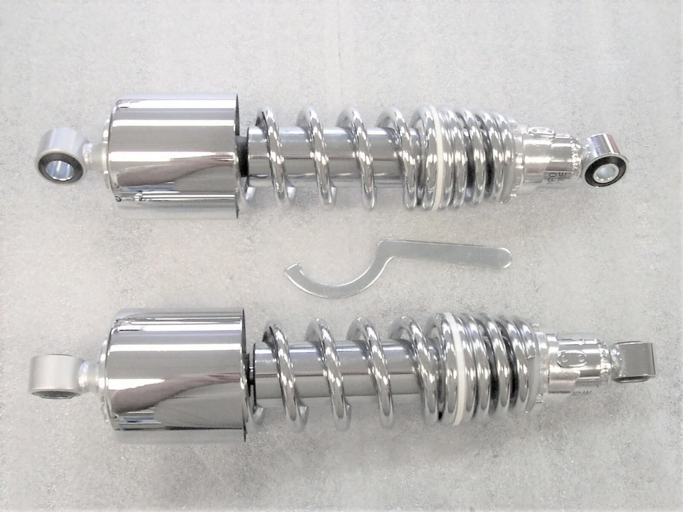 Amortiguadores cortos cromados de doble resorte Kawasaki Z1 KZ900 KZ1000 KZ1100 12,25" Foto 1 de 1