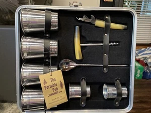 The Portable Pub By London air Limited With Hard Black Case Nos Vintage - Picture 1 of 13