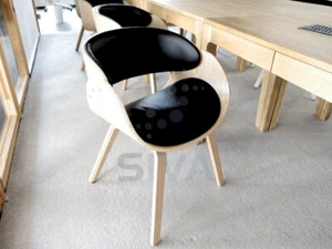 NORTHDECO Debbie Chair Holzstuhl Besprechnungsstuhl Esszimmerstuhl Wartezimmer - Bild 1 von 5