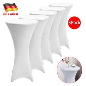5er SET STEHTISCHHUSSE STRETCH STEHTISCH Ø 80CM HUSSE TISCHDECKE BISTROTISCH DE - Bild 1 von 39