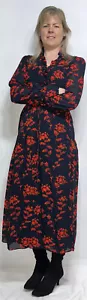 LK Bennett Odetta Wrap LongSlv Midi WovenPrint Dress RuffleTrim Neck&CuffRRP£359 - Picture 1 of 11