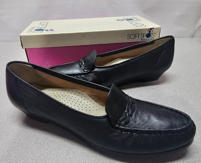 NIB Soft Spots Cora Womens Size 11 S Black Casual Dress Shoe 1" Wedge Heel - Imagem 1 de 4