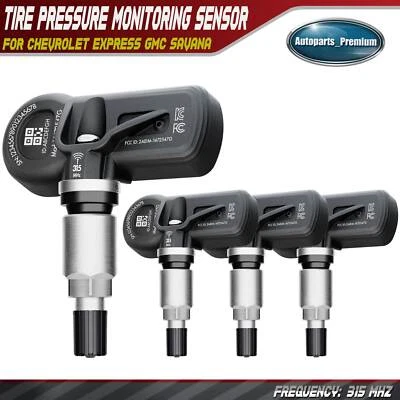 4Pcs 315 MHz TPMS Tire Pressure Monitoring Sensor for Chevy Express GMC Savana - Image 1 of 4