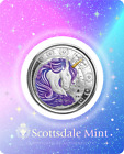 1 Oz Silver Coin 2023 Ghana 5 Cedis Unicorn Aurora Color  Purple #2000/2000 WOW!