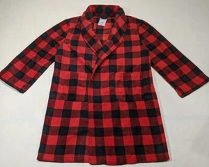 WONDERSHOP Girl's Red/Black Plaid Long Sleeve Robe size 8 NWOT (no tie included) - Picture 1 of 13