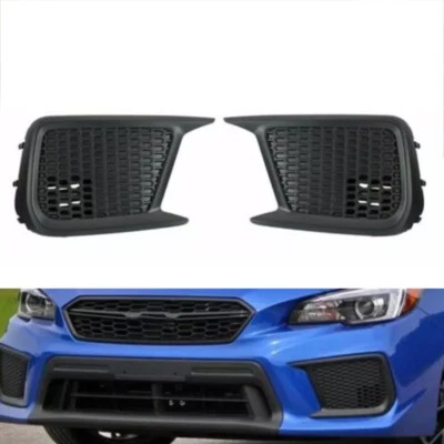 1Pair Front Bumper Grille Fog Lamp Cover Trim Bezel For Subaru WRX STI 2018 2019 - Image 1 of 4