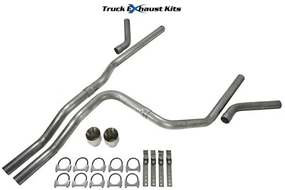 GMC Yukon XL 00-06 2.5" Dual Exhaust Kit C Exit No Muffler DW Tip - Image 1 of 4