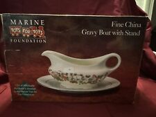 Marine Foundation Toys For Tots Fine China Gravy Boat Vintage 