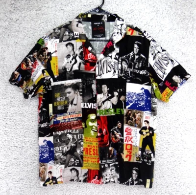 Elvis Presley Forever 21 Button Shirt All Over Print AOP Limited Edition Men's S - Image 1 of 4