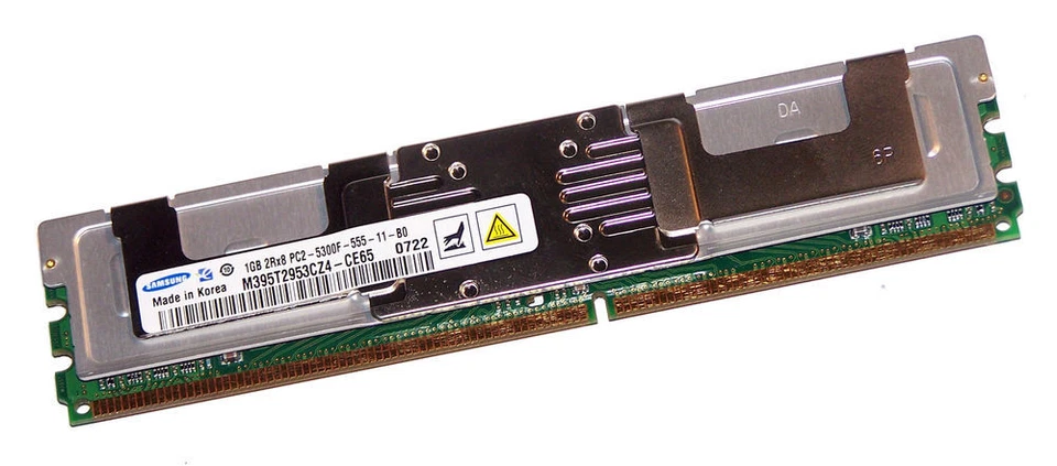 Barrette mémoire Samsung 1GB PC2-5300F CL5 HP PN: 398706-051 SP: 416471-001 - Photo 1/1