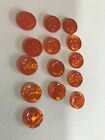 20 Fabulous Small Burnt Orange Buttons -  Some Discoloured Backs  - 10mm    B935