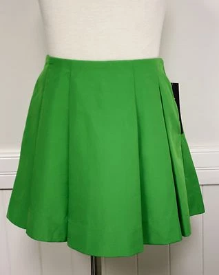Ralph Lauren Skirt Green Bright Pleated Dressy Skirt Holiday Special Occasion - Image 1 of 4