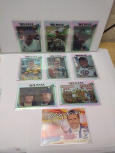 (9X) 1995 MAXX CROWN CHROME NASCAR RACING Cards Kyle petty bobby Hamilton dotter