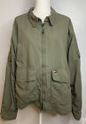 Mens Size XL vintage Tommy Hilfiger jacket 90’s Army Green Zip Up Waist Length