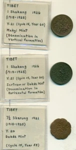 TIBET, 1909/49, Grupo de 6 monedas de plata diferentes, generalmente en muy buen estado - Imagen 1 de 4