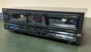 Technics RS-TR355 Stereo-Doppelcassettendeck in schwarz twin tape / dual / desk - Picture 1 of 18