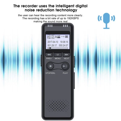 Mini Voice Activated Recorder Digital Sound LCD Audio MP3 Player Recording 32GB - Image 1 of 4