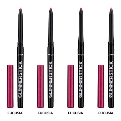 NEW Avon Glimmerstick Retractable Diamonds Eyeliner - FUCHSIA 0.35 g / SET OF 4 - Image 1 of 4