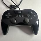 Official Nintendo Wii Pro Controller Classic Black RVL-005 OEM TESTED 