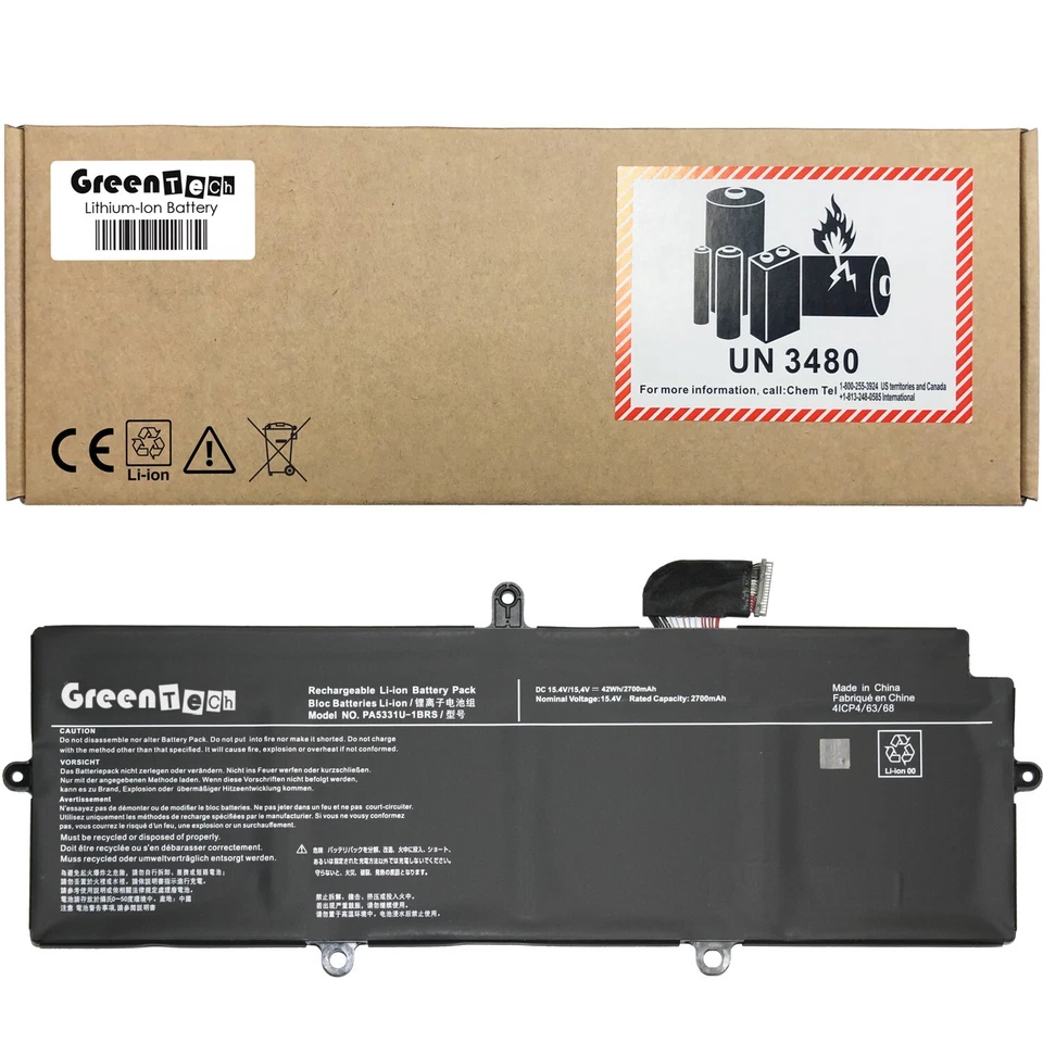 GREENTECH PA5331U-1BRS BATTERY FOR PORTEGE A30-E R30-A X30L-G TECRA A30-G A40-E - Image 1 of 1