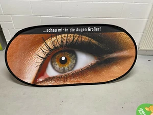 disquick Beachflag Popup Werbebanner Bande 200x90cm doppelseitig Fiberglas+Stoff - Bild 1 von 7