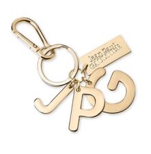Jean Paul Gaultier Gold Tone JPG Logo Keychain Ring Bag Charm