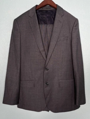 J. Crew LUDLOW Suit Tollegno 1900 Wool Solid Charcoal Grey Slim 40R Pants 36x34 - Image 1 of 4
