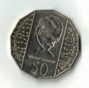 1995 Australia 50c Fifty Cent UNC Coin - 'Weary Dunlop' - Picture 1 of 2