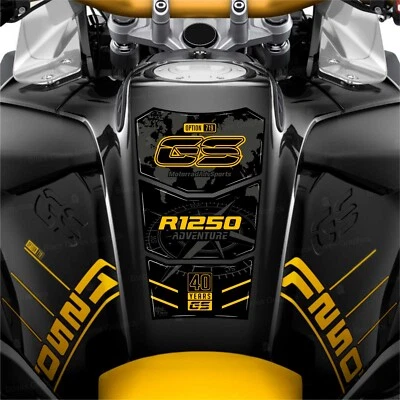 BLACK DOVES GRAPHICS Adesivo Resinato Compatibile con BMW R 1250 GS ADVENTURE 2021 40th Anniversary