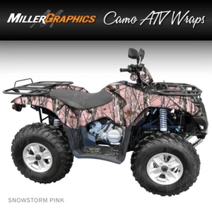 Kit de gráficos de vinilo 3M con envoltura de ATV ""Snowstorm rosa"" camuflado para vehículo todo terreno de 4 ruedas - Imagen 1 de 1